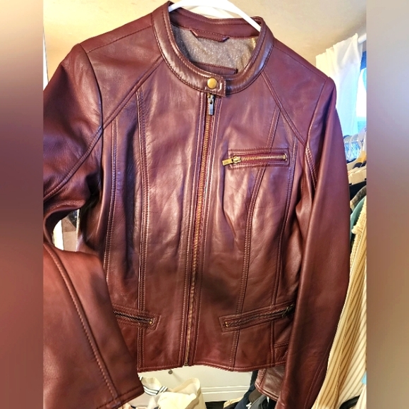 Black Rivet Jackets & Blazers - Black rivet | Leather | burgundy | Medium